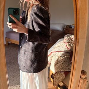 vintage wool blend blazer jacket